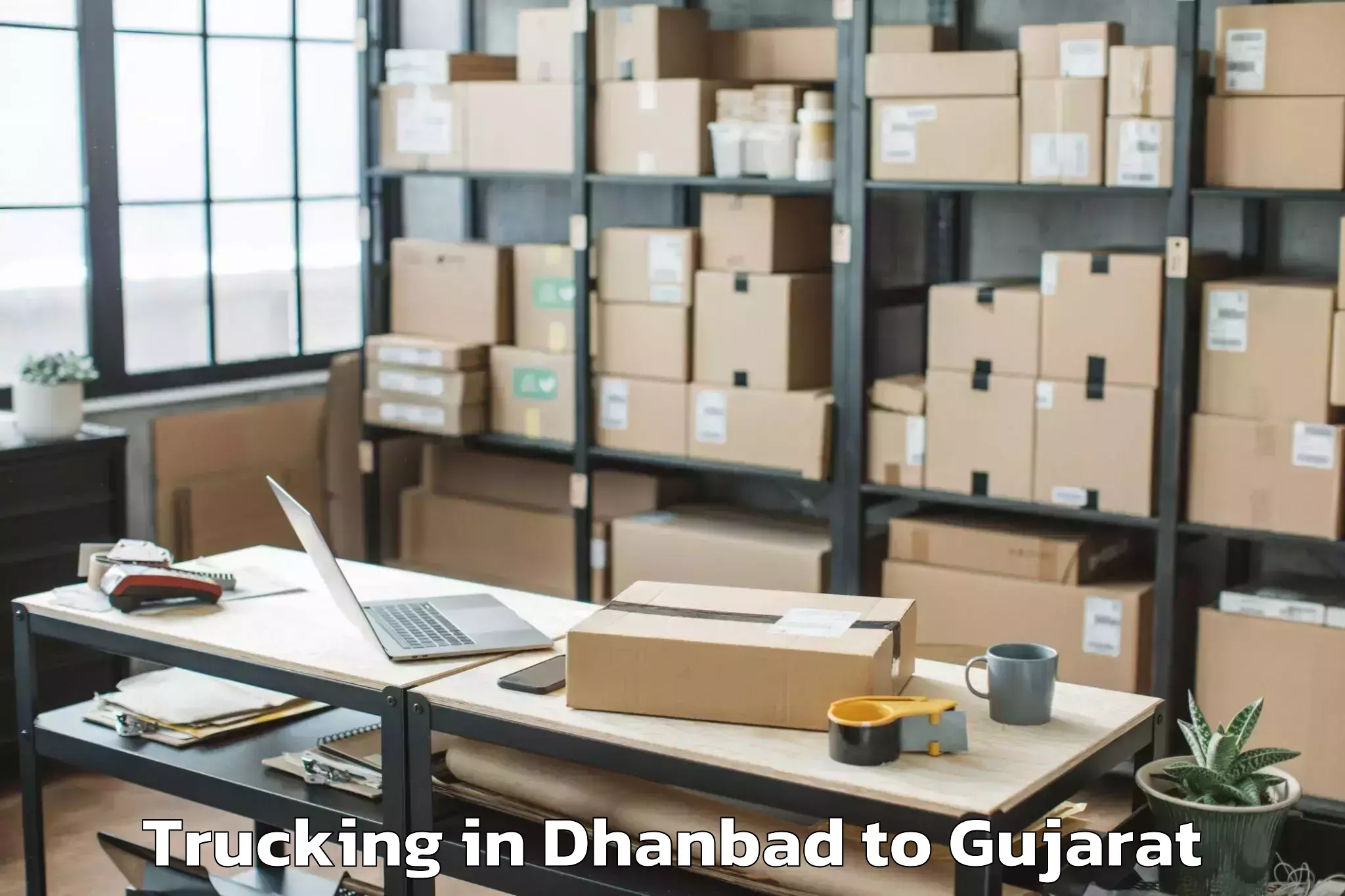 Hassle-Free Dhanbad to Vadali Trucking